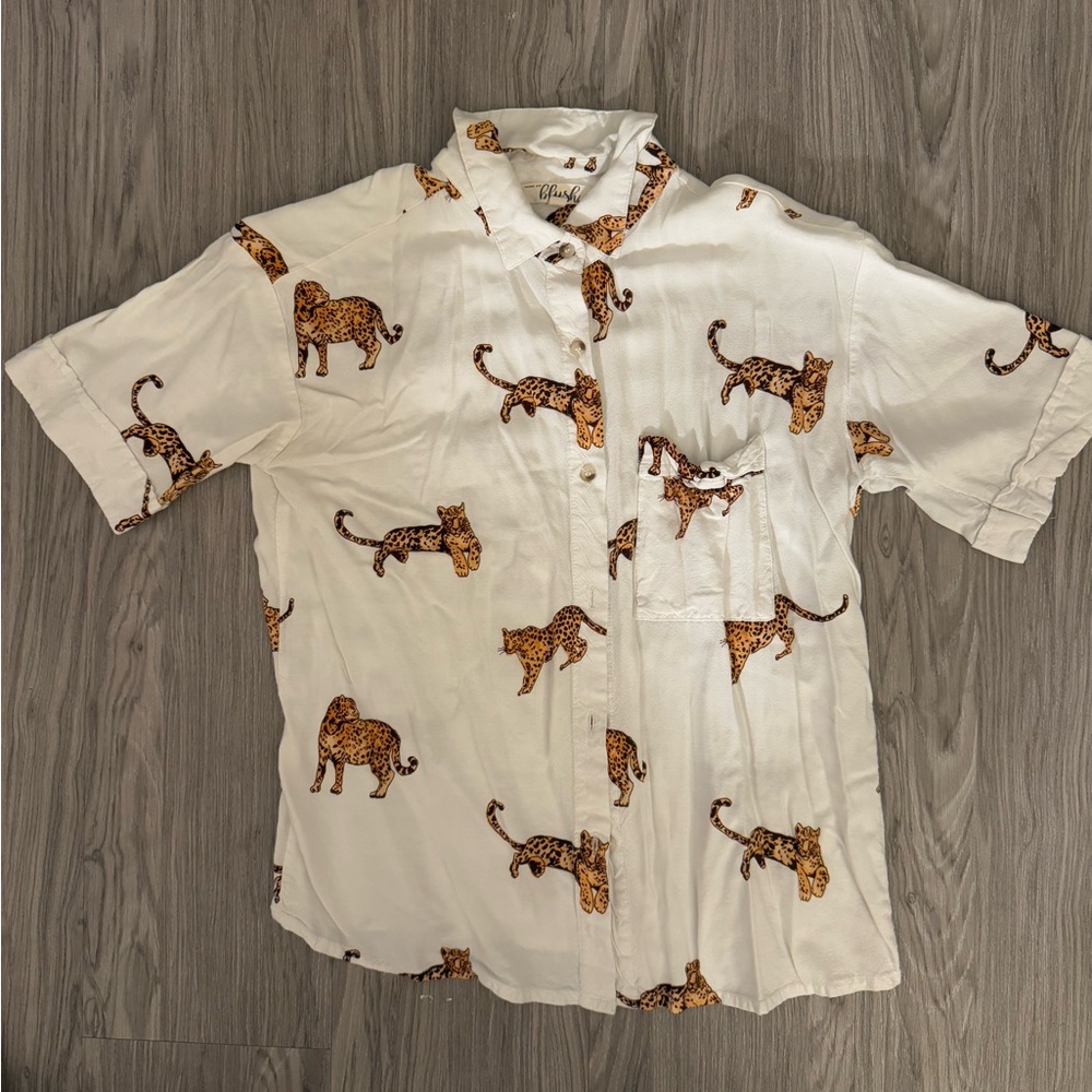Women’s Leopard Button Up Shirt